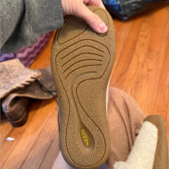 KEEN Wool Lace Up Shoes Beige Felt Comfort Sneakers Women 8 - Picture 7 of 7